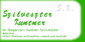 szilveszter kuntner business card